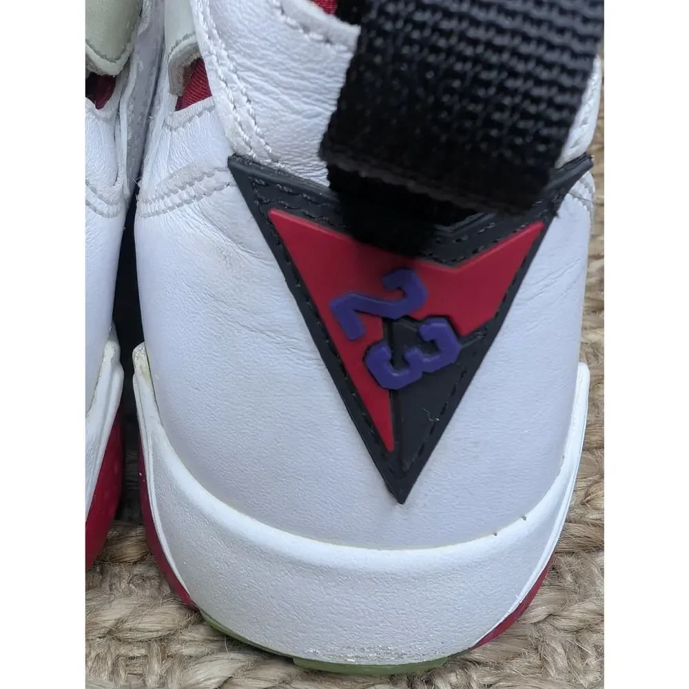 Jordan 7 Retro High Hare Boys 6Y (GS) Women's 7.5 Basketball Sneaker Shoes